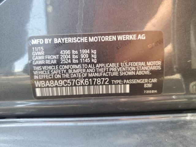 2016 BMW 320 I WBA8A9C57GK617872