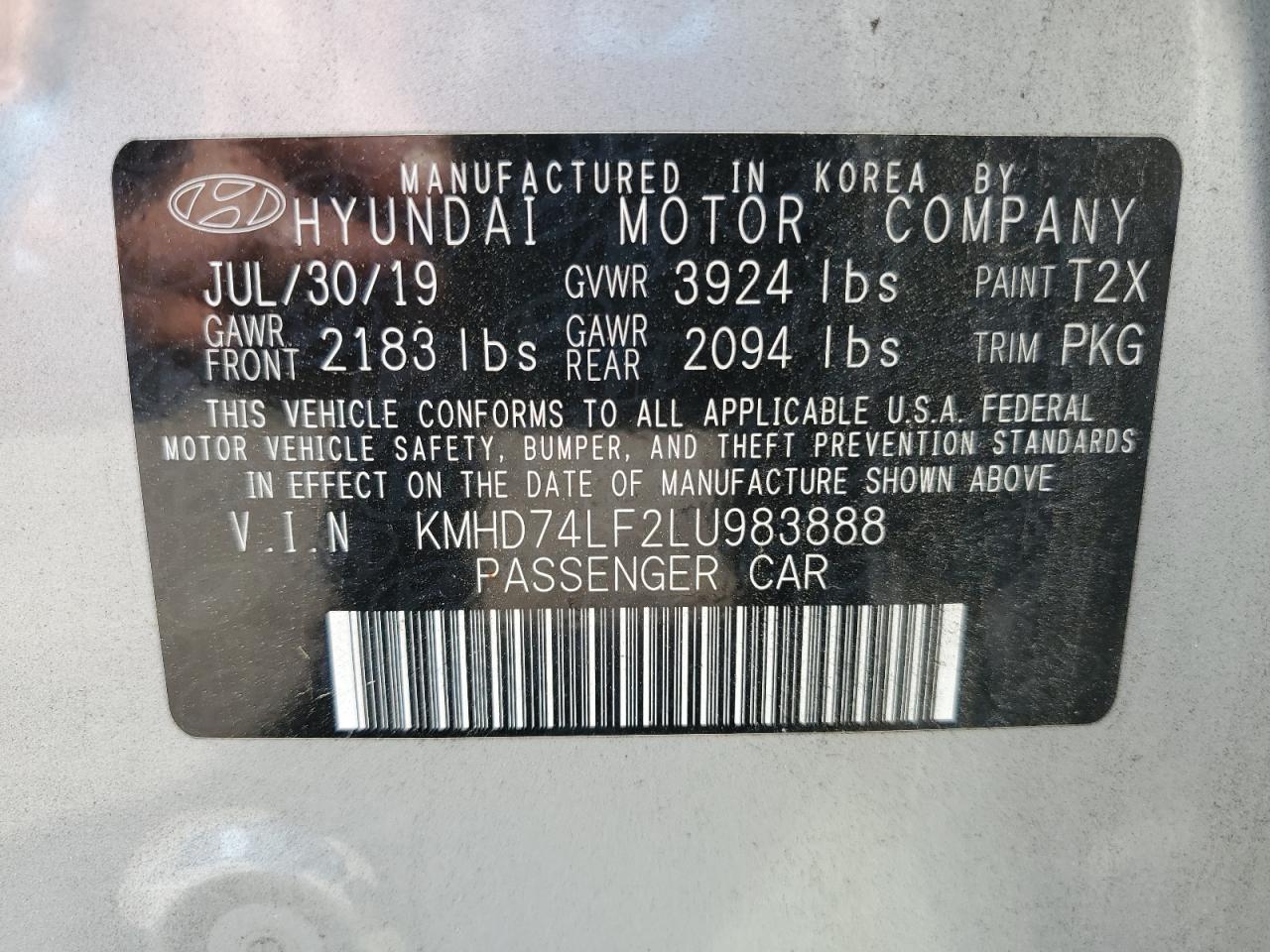 Hyundai Elantra se 2020