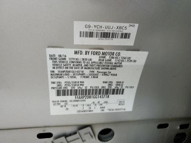 2016 FORD TAURUS SE - 1FAHP2D81GG143718