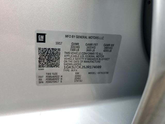 2018 GMC YUKON DENA 1GKS2CKJ5JR174089