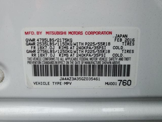 2016 MITSUBISHI OUTLANDER - JA4AZ3A35GZ035461
