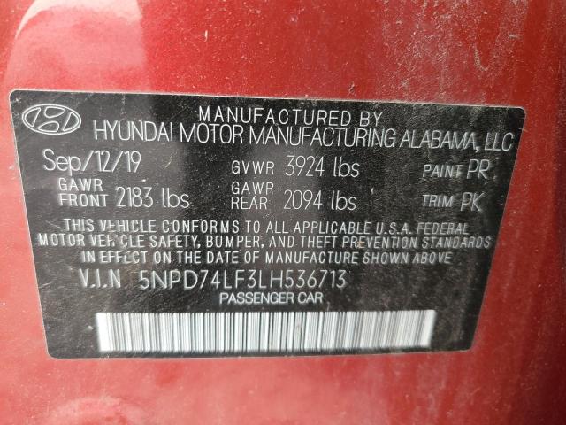 2020 HYUNDAI ELANTRA SE - 5NPD74LF3LH536713