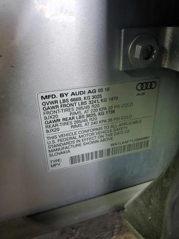 2018 AUDI Q7 PREMIUM - WA1LAAF71JD045991