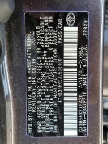 2018 TOYOTA CAMRY LE 4T1B31HK9JU508100