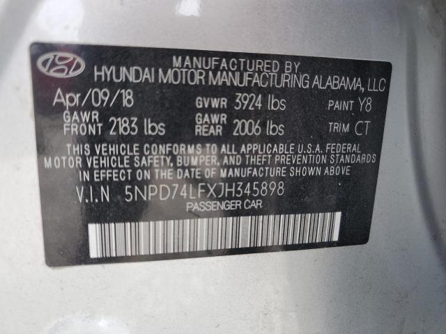 2018 HYUNDAI ELANTRA SE - 5NPD74LFXJH345898