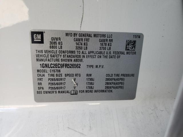 2015 CHEVROLET TAHOE POLI 1GNLC2EC9FR526562