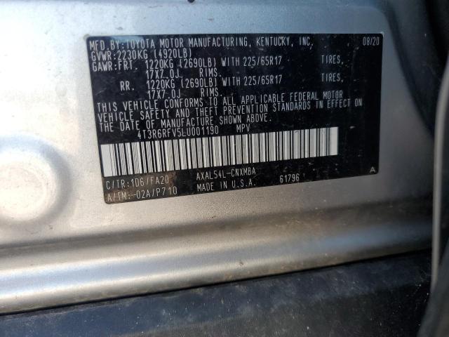 2020 TOYOTA RAV4 XLE - 4T3R6RFV5LU001190