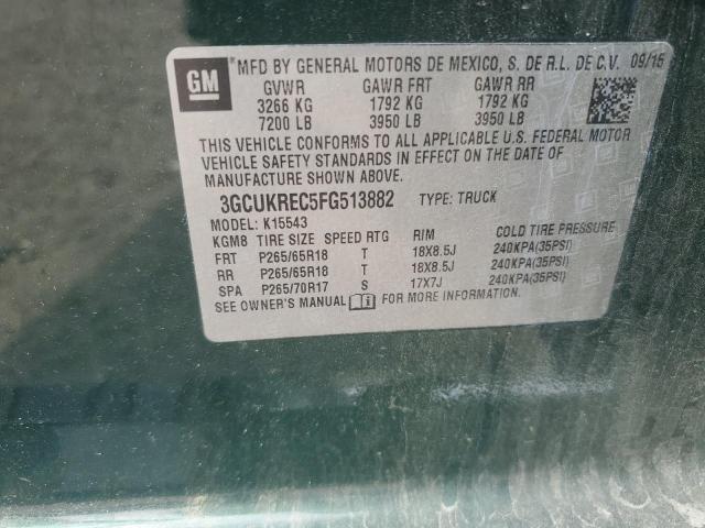2015 CHEVROLET SILVERADO - 3GCUKREC5FG513882