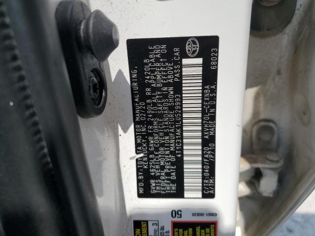 2020 TOYOTA CAMRY LE - 4T1C31AK1LU529993