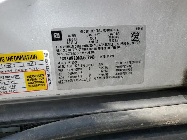 2016 GMC ACADIA SLE 1GKKRNED0GJ307149