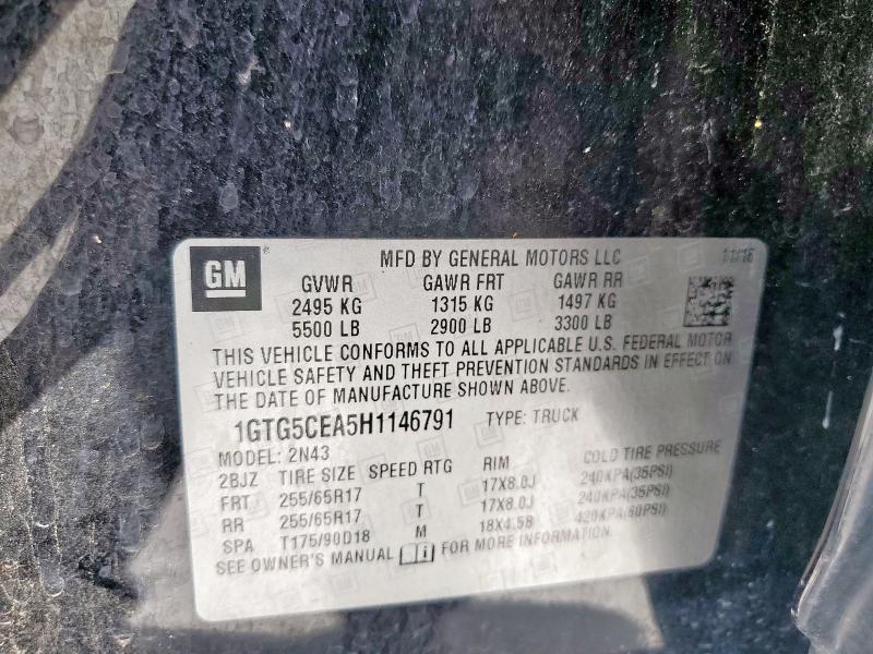 2017 GMC CANYON SLE 1GTG5CEA5H1146791