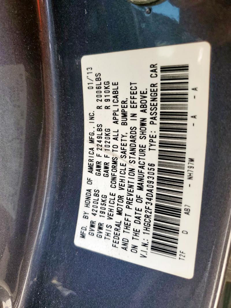 2013 HONDA ACCORD LX - 1HGCR2F34DA093056