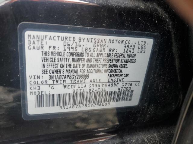 2016 NISSAN SENTRA S - 3N1AB7AP8GY298089