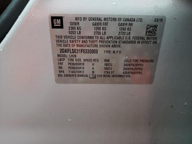 2015 GMC TERRAIN SL 2GKFLSE31F6330069