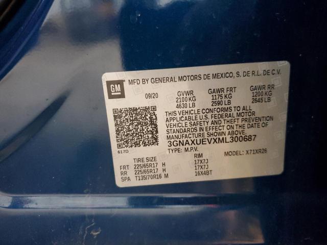 2021 CHEVROLET EQUINOX LT 3GNAXUEVXML300687