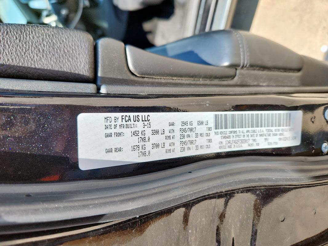 2015 JEEP GRAND CHER - 1C4RJFAG2FC822017