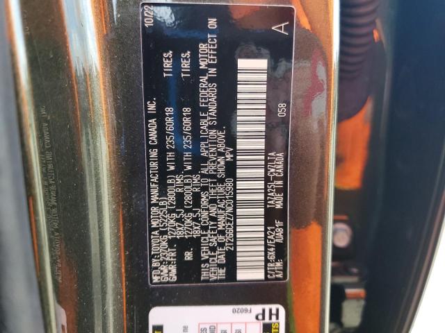 2022 LEXUS NX 350 2T2GGCEZ7NC015980