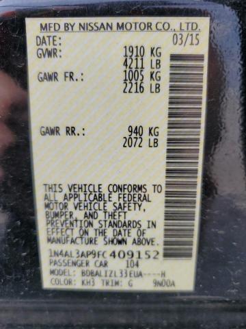 2015 NISSAN ALTIMA 2.5 - 1N4AL3AP9FC409152