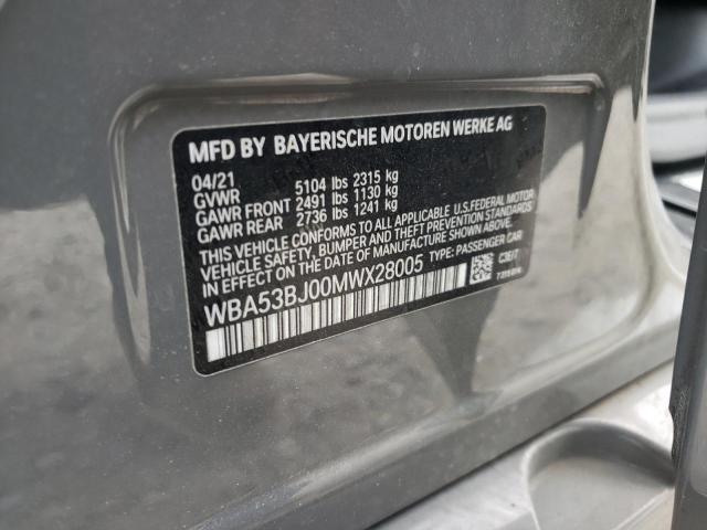 2021 BMW 540 I - WBA53BJ00MWX28005