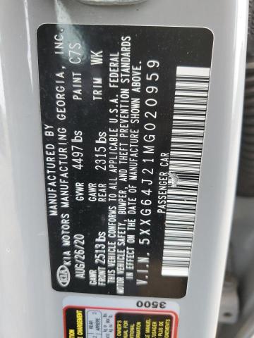 2021 KIA K5 GT LINE - 5XXG64J21MG020959