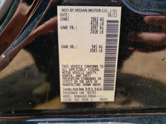 2022 NISSAN ALTIMA SV - 1N4BL4DV3NN391366