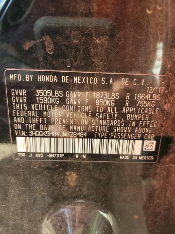 2018 HONDA FIT EX 3HGGK5H84JM728484