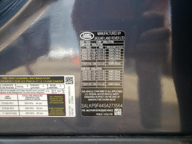 2025 LAND ROVER RANGE ROVE SALKP9F44SA273564