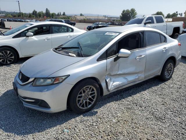 HONDA CIVIC LX 2014 silver sedan 4d gas 19XFB2F53EE240287 photo #1