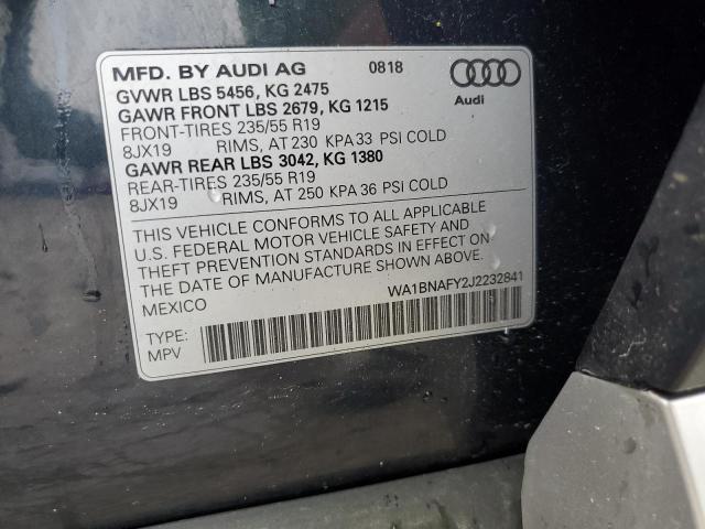 2018 AUDI Q5 PREMIUM WA1BNAFY2J2232841
