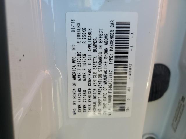 2016 ACURA TLX 19UUB1F34GA006652