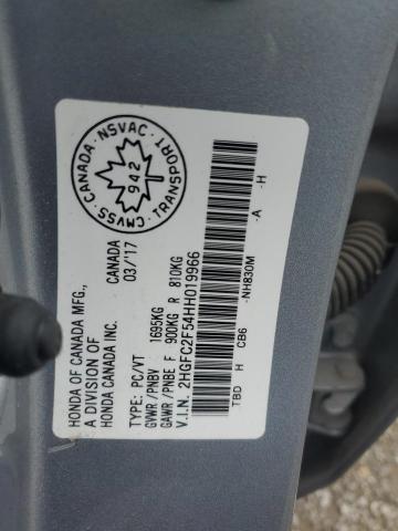 2017 HONDA CIVIC LX - 2HGFC2F54HH019966