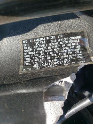 2025 KAWASAKI ZX636 K - JKBZXJJ19SA021951