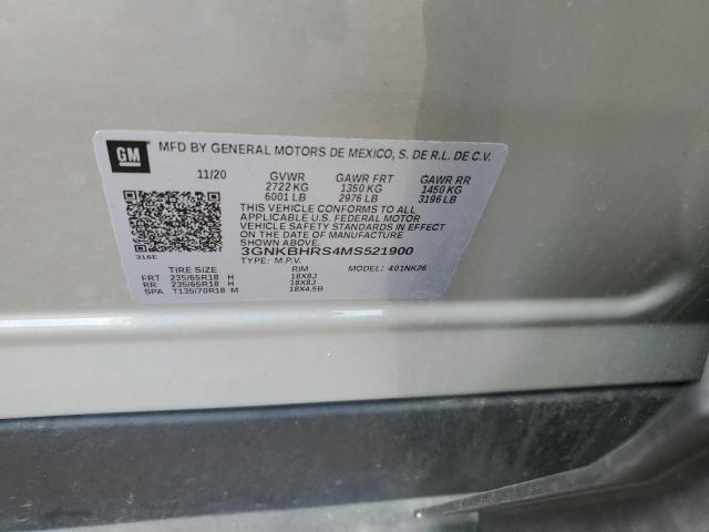 2021 CHEVROLET BLAZER 2LT 3GNKBHRS4MS521900