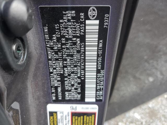 2015 TOYOTA CAMRY LE 4T4BF1FK7FR478845