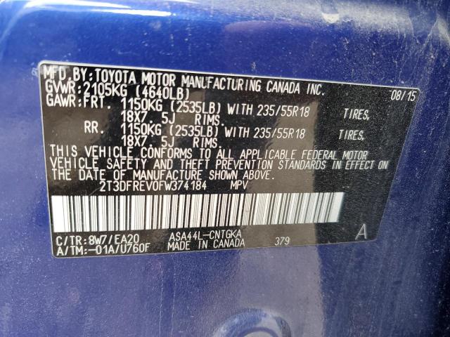 2015 TOYOTA RAV4 LIMIT - 2T3DFREV0FW374184