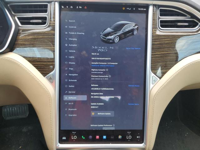 2015 TESLA MODEL S 70D 5YJSA1S24FF093173