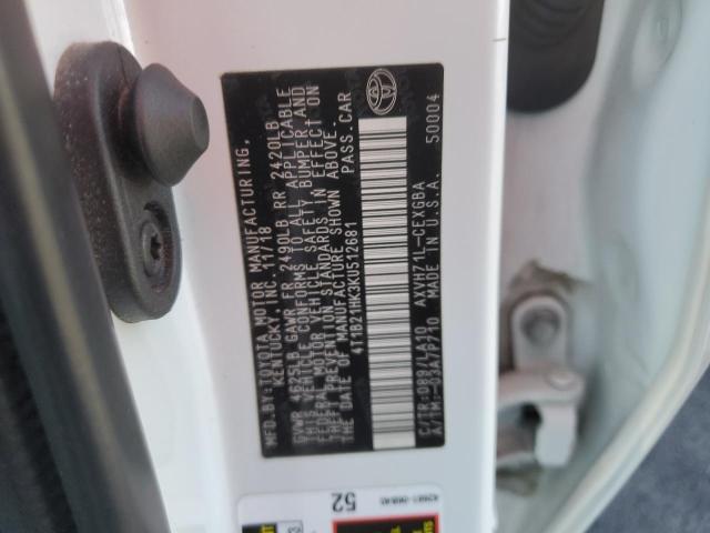 2019 TOYOTA CAMRY HYBR - 4T1B21HK3KU512681