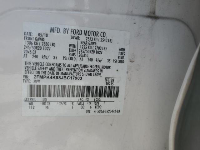 2018 FORD EDGE TITAN - 2FMPK4K98JBC17903