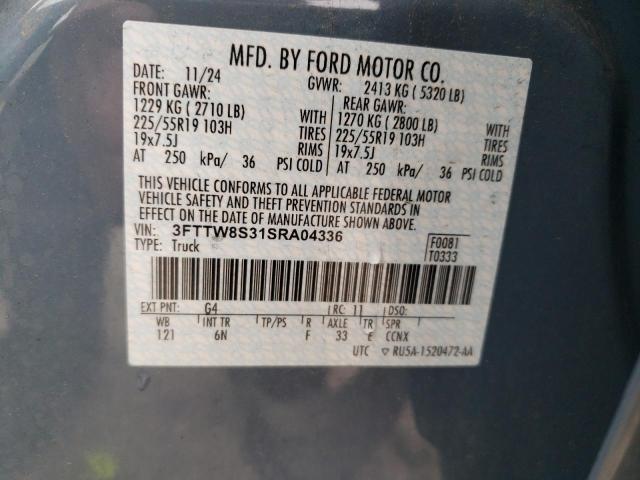 2025 FORD MAVERICK L 3FTTW8S31SRA04336