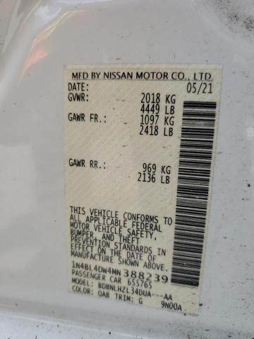2021 NISSAN ALTIMA SV - 1N4BL4DW4MN388239