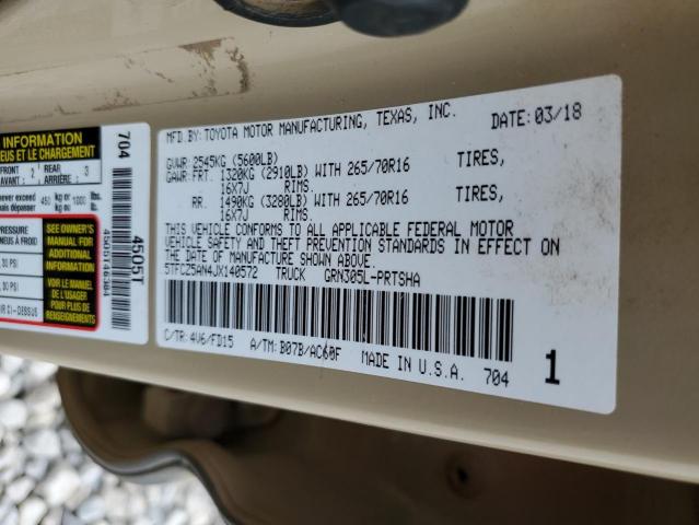 2018 TOYOTA TACOMA DOU - 5TFCZ5AN4JX140572
