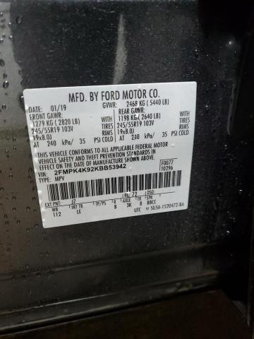 2019 FORD EDGE TITAN - 2FMPK4K92KBB53942