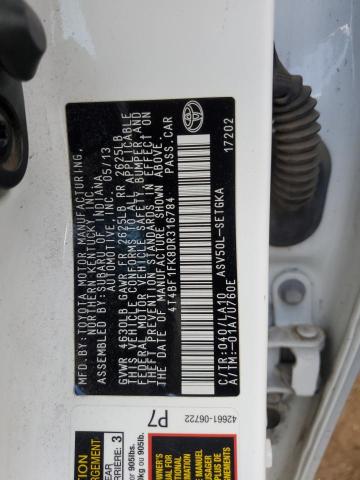 2013 TOYOTA CAMRY L - 4T4BF1FK8DR316784