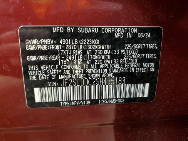 2025 SUBARU FORESTER JF2SLDDC2SH435183