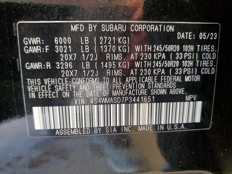 2023 SUBARU ASCENT LIM 4S4WMASD7P3441651