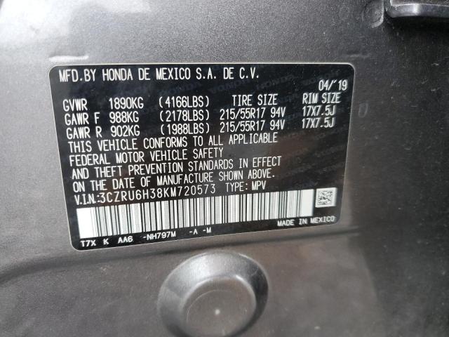 2019 HONDA HR-V LX 3CZRU6H38KM720573