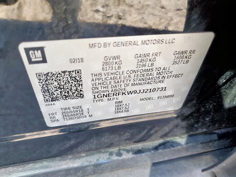 2018 CHEVROLET TRAVERSE L - 1GNERFKW9JJ210731