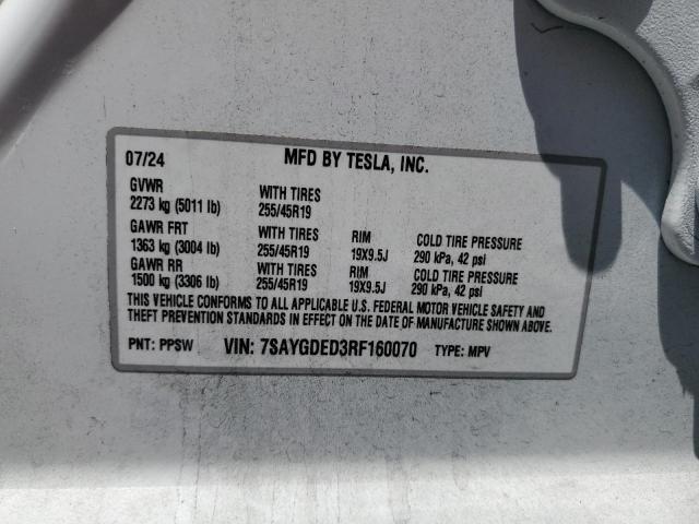 2024 TESLA MODEL Y - 7SAYGDED3RF160070