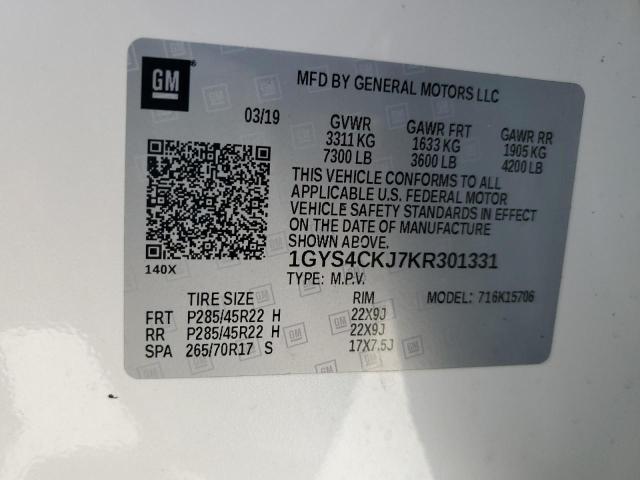 2019 CADILLAC ESCALADE P - 1GYS4CKJ7KR301331