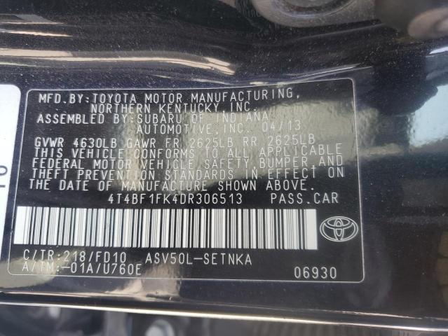 4T4BF1FK4DR306513 2013 TOYOTA CAMRY